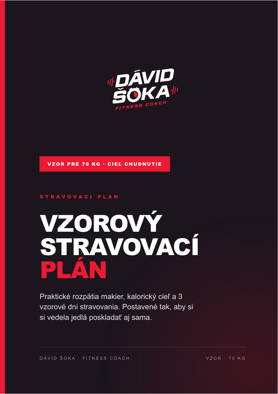 Vzorový stravovací plán pre 70 kg